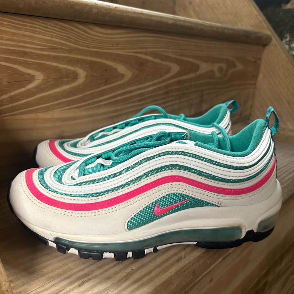 Nike Kids Air Max 97 South Beach Teal and Pink Shoes